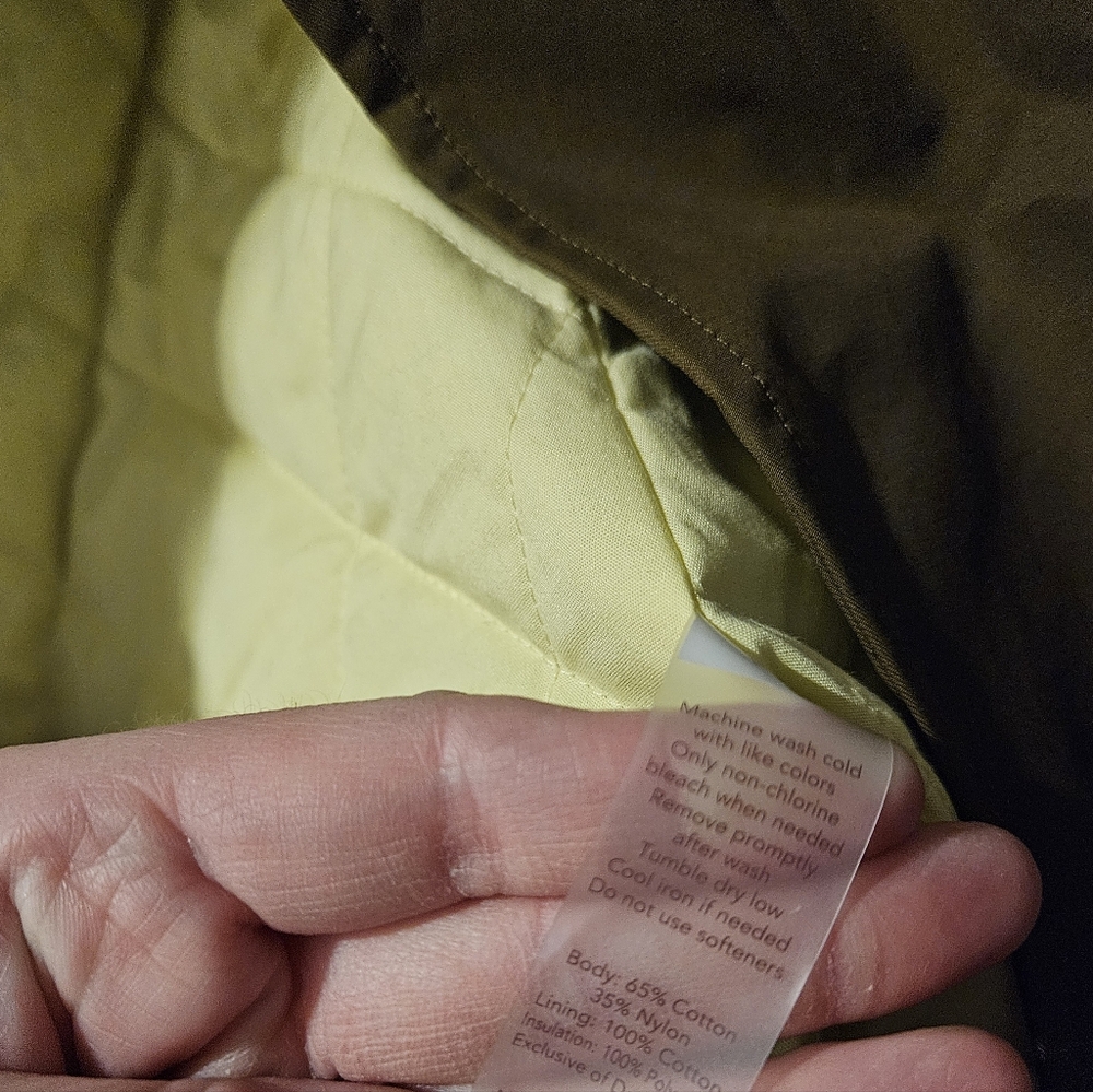 CALIA Women’s Crop Trench Jacket:  DARK KHAKI OLIVE: NEW WITH TAGS: SIZE XL - Picture 4 of 5